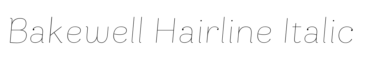 Bakewell Hairline Italic